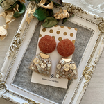 刺繍リボンタッセル＊冬ピアス