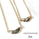 ❇︎ SALE❇︎［stainless］選べる天然石 三日月型ジャスパーネックレス