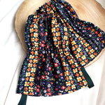 ショートアームカバー〈flower:navy〉