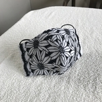 コットン刺繍レース生地の立体マスク