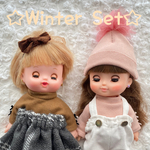 【在庫販売】Winter5点セット(ニット帽つき)♡メルちゃん ソランちゃん 服 ワンピース