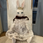 Le Lapin  Porte-Bonheur  リバティ　メモリーズオブレインの服を着たうさぎ　　