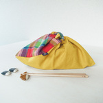 おべんとう包み（あずま袋）チェック×マスタード