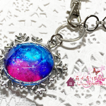 雪の結晶 ダイヤカット /バッグチャーム（シルバー）C