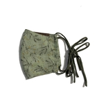  botanical leaf ribbon mask 〈 green 〉【 おしゃれ 大人 立体 布マスク　リボンマスク　カバー  フィルターポケット　きれいめマスク　ボタニカル　 】