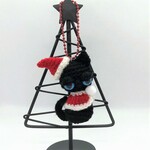【送料無料】小さいぺったんこ🎅クリスマスやさぐれ黒猫☆あみぐるみ