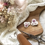 ꫛᥱꪝ  コスモス　刺繍  ヘアゴム  ( ピアス 変更可)