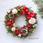 Ma様ご注文のお品♡クリスマスリース*赤いりんごと木の実