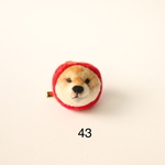 [43] 柴犬ブローチ（柴りんご）