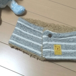 キッズネックウォーマー(グレーボーダー)