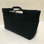 帆布11号ブラック通常サイズバッグインバッグ。
