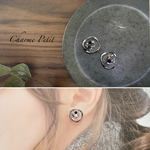 【再販】大人可愛い＊シルバーワンポイントピアス/イヤリング