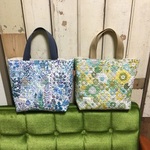 リバティのキルティング✕柔らかい１０号帆布のトート。