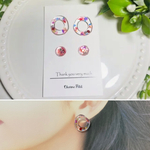 【親子セット＊夏仕様クリアピアス（円形）】