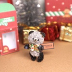 Proomy 箱入り冬のクッキークマさん ブルーブラック クリスマス ミニチュア テディベア インテリア 雑貨