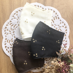 3枚セット　小さなチェリー柄マスク　立体マスク　ダブルガーゼ　サイズ対応　