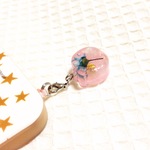 511-35　蓄光【３way】ルチルクォーツのオルゴナイトのチャーム　林檎*.:★ orgonite ★:.* 