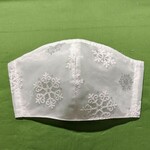 三層仕立て★裏面シルク雪の結晶チュールレース生地からインナーマスク