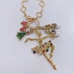 バレリンカ　バレリーナのクリスマスキーホルダー