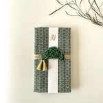 【布製】ご祝儀包み 青海波 緑松