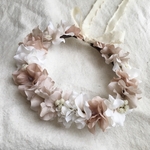【no.21】ベビー・キッズ　花かんむり　花冠《スモーキーピンクmix》