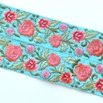 インド刺繍リボンᢂ インド刺繍/インドリボン/刺繍リボン/刺繍/リボン/シルクリボン/シルク/トリム/ブレード/ジャガード/ジャガードリボン/チロリアンテープ/レース/チュール/インド/チュールレース