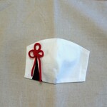 700円→650円値下げ価格に【再再再再再再販】和柄 羽織柄  几帳結び コサージュ付き 鬼かわマスク 幼児用 子供用 大人用 滅    