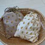 巾着ポーチ　レモン柄🍋