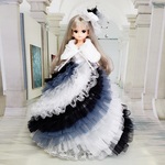12月10日(木)昼12時より販売♪リカちゃん お姫様ドレス 一点物☆グラデーション　シルバー♪ 