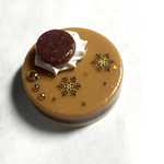 再販！circleチョコのsnowモカケーキブローチ