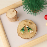 クリスマスツリーの耳飾り（ピアス・イヤリング）