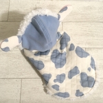 着せやすい！犬服牛柄コート