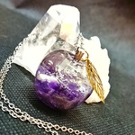 〖再販〗幻想ノ林檎 　大玉　アメジスト【レジン　ネックレス　キーホルダー　インテリア】