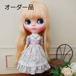 ☆オーダー品☆23cmサイズ リバティの刺繍ワンピース(カワード)