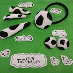 らくがき模様deうし柄パッチンピン（大）