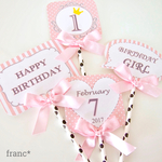 【kids size】リボンがかわいいbirthdayプロップス♡ちいさなプリンセスの誕生日に♡