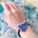シー陶器のヘアゴム（水彩ブルー）