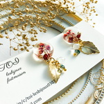★sale★「冬茜」ピアス/イヤリング/樹脂ピアス/樹脂ノンホールピアス