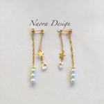 クリスマス×スノー×クリスタルスワロフスキー×パール・ピアス・イヤリング