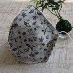 ☆ハンドメイド Handmade☆ 立体マスクカバー 小池百合子都知事 可愛い♪ 花柄 綿 ダブルガーゼ 日本製　♪☆♪