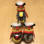 インコちゃん用獅子舞ちゃん帽子
