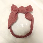 キッズリボンヘアバンド【レッド】