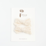 ヘアクリップ "Twin Tail" [ コットンレース ] 