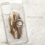 【iPhone全機種対応】ニュアンスiPhoneケース/ブラウン