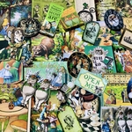 (再販×4)アリスの紙ものセット(green)＊コラージュ素材＊ジャンクジャーナル