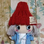 イーマリーOF＊タグ付きニット帽♪レッド