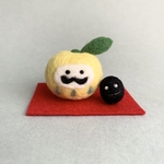 お正月飾り  ゆずダルマ  黒豆付き
