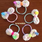 kids❤︎リボンヘアゴム★ホワイト