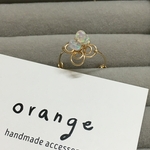 14kgf  エチオピアンオパール　お花のワイヤーリング