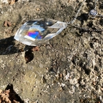 天然石 虹入り 水晶 ネックレス